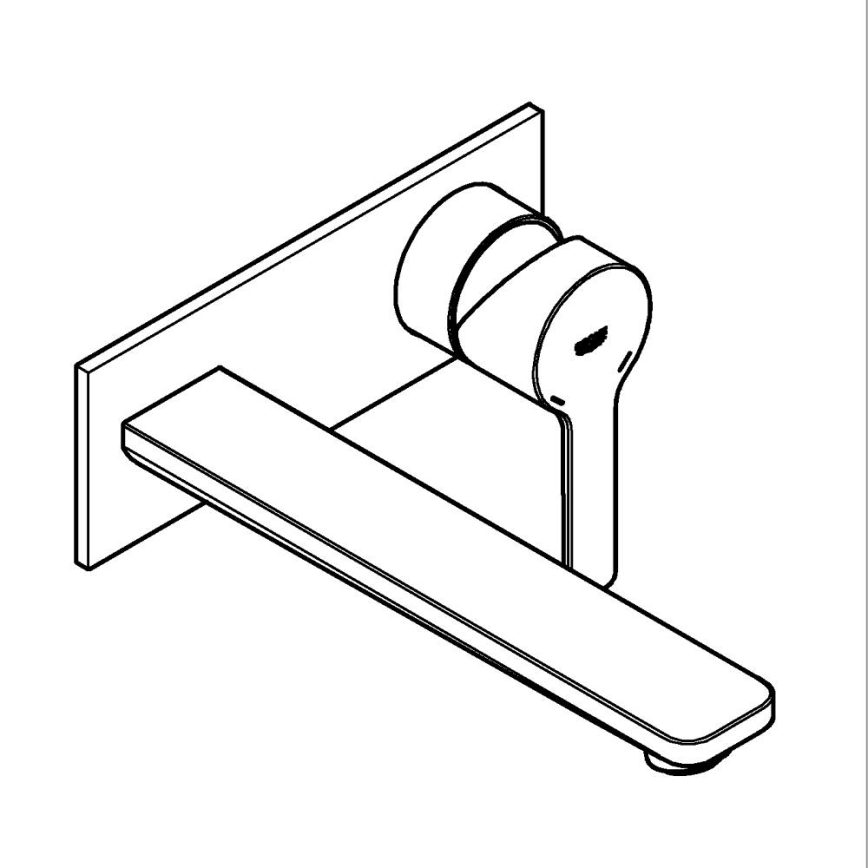 GROHE 23444AL1 - Waschtischarmatur für Unterputzmontage LINEARE 207 mm Graphit