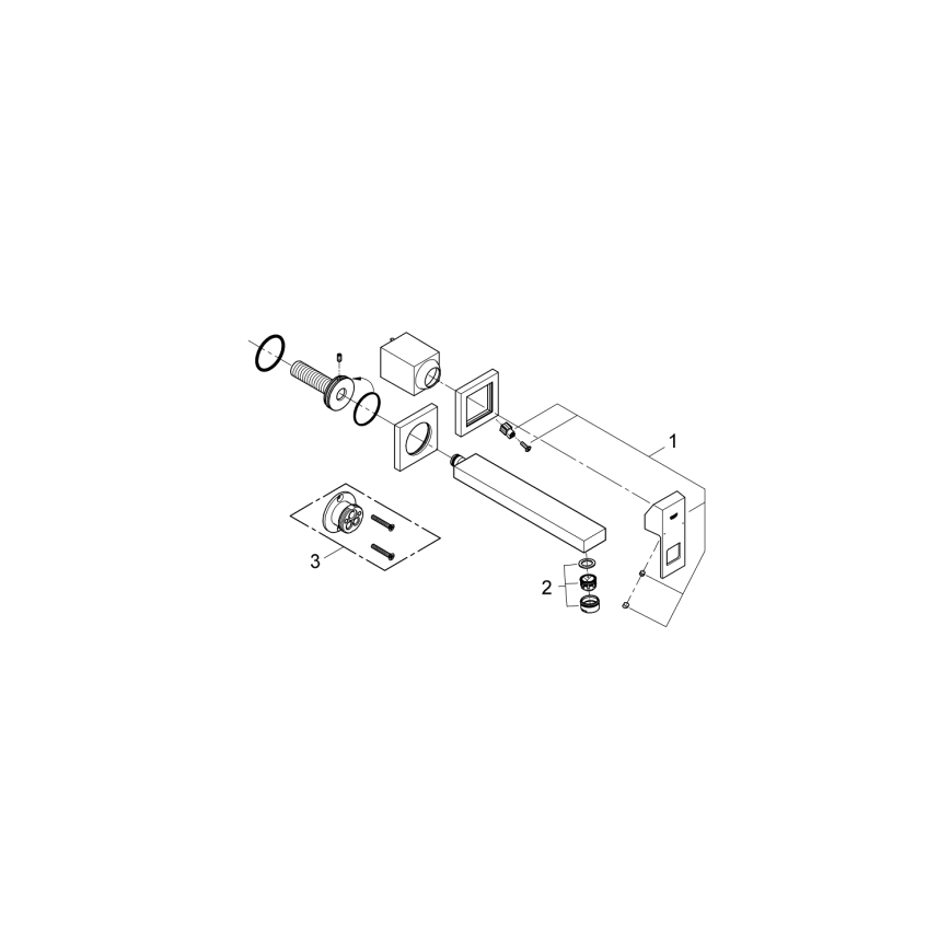 GROHE 23447000 - Miscelatore lavabo EUROCUBE 231 mm cromo lucido