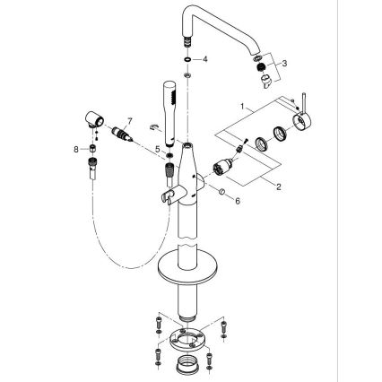 GROHE 23491GN1 - Miscelatore per vasca ESSENCE 277 mm, oro