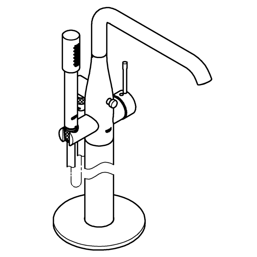 GROHE 23491GN1 - Mitigeur de baignoire ESSENCE 277 mm, doré