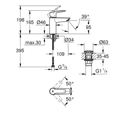 GROHE 23550002 - Miscelatore lavabo START DN 15, cromo lucido