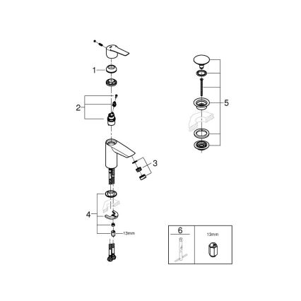 GROHE 235502432 - Miscelatore per lavabo START, taglia S, nero