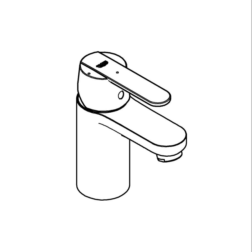 GROHE 23586000 - Waschtischarmatur GET Größe S, glänzend verchromt