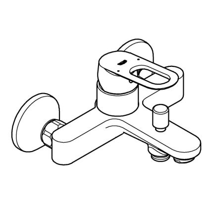 GROHE 23603000 - Badewannenarmatur BAULOOP DN 15, Hochglanz-Chrom