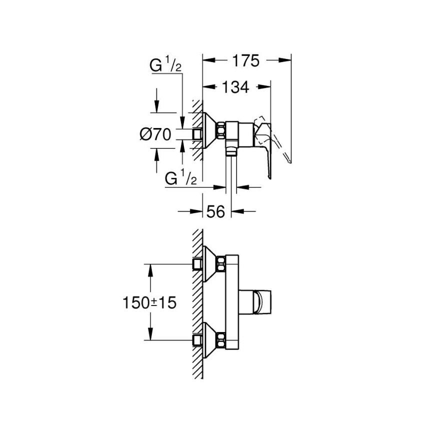 GROHE 23634001 - Duscharmatur DN 15, Hochglanz-Chrom