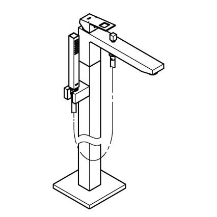 GROHE 23672001 - Wannenarmatur EUROCUBE, 298 mm, Chrom glänzend