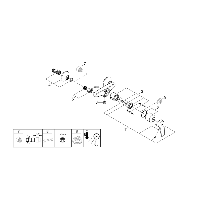 GROHE 23771000 - Miscelatore doccia START FLOW, cromo lucido