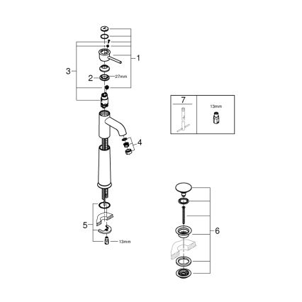 GROHE 23784000 - Miscelatore lavabo START CLASSIC 357 mm cromo lucido
