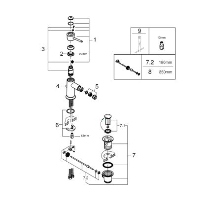 GROHE 23785000 - Mitigeur de bidet START CLASSIC chrome brillant