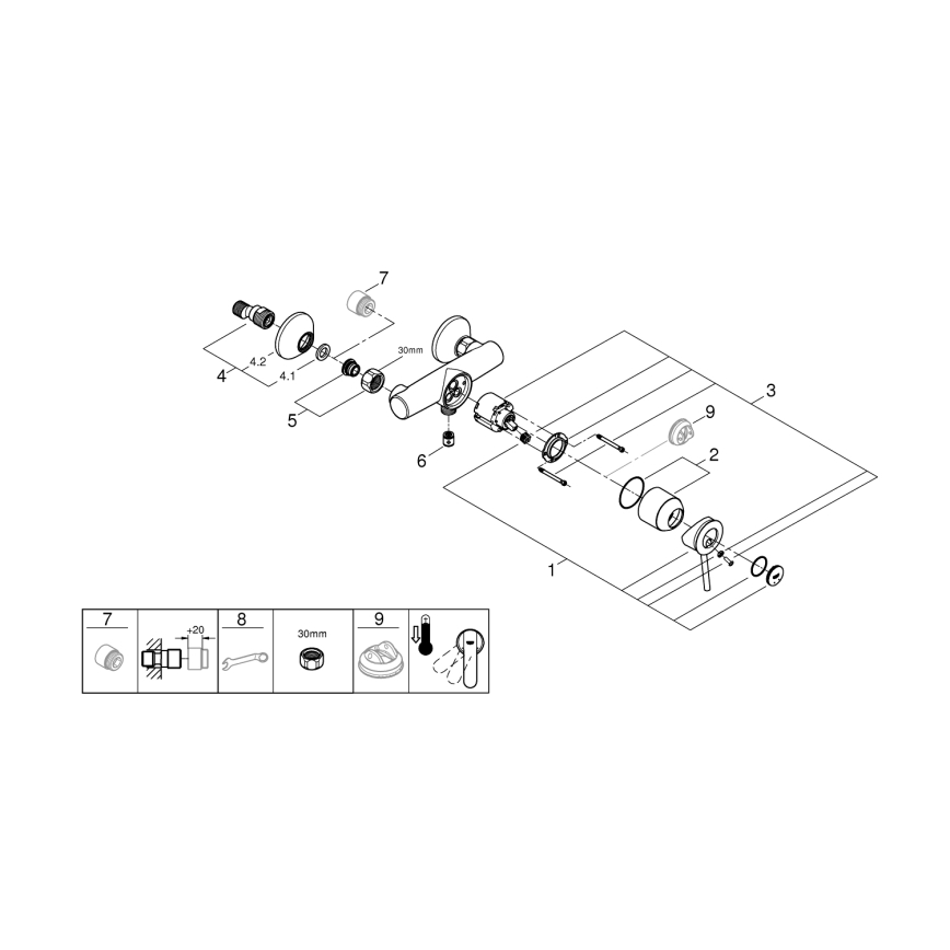 GROHE 23786000 - Duscharmatur START CLASSIC 150 mm glänzender Chrom