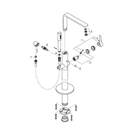 GROHE 23792001 - Miscelatore per vasca LINEARE 271 mm cromo lucido