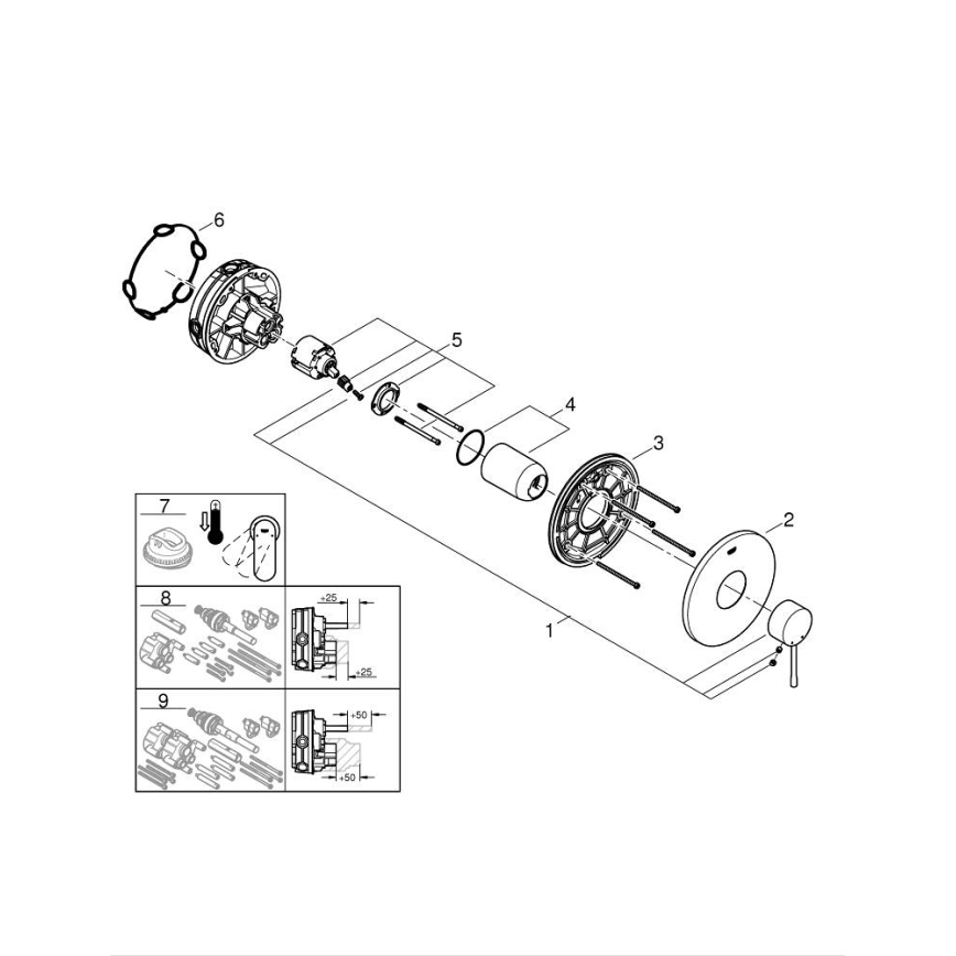 GROHE 24057GN1 - Miscelatore doccia ESSENCE con finitura dorata