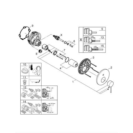 GROHE 24058001 - Miscelatore ESSENCE cromo lucido