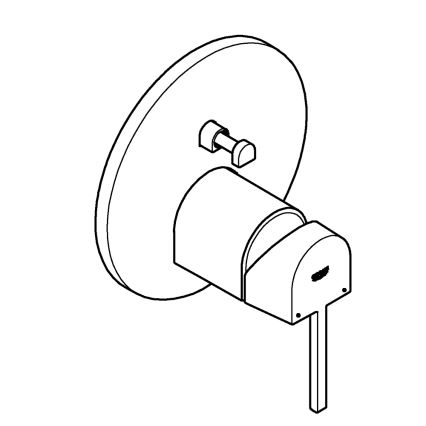 GROHE 24060003 - Mitigeur PLUS, finition chrome brillant