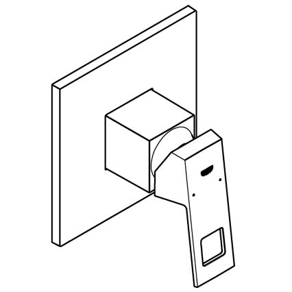 GROHE 24061000 - Duscharmatur EUROCUBE, Hochglanz-Chrom