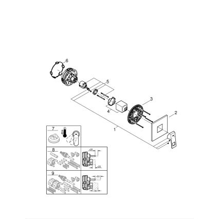 GROHE 24061000 - Mitigeur de douche EUROCUBE chromé brillant