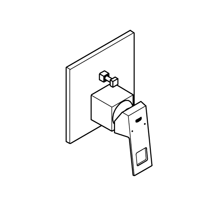 GROHE 24062000 - Rubinetto EUROCUBE, cromato lucido