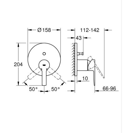 GROHE 24064001 - LINEARE Einhebel-Waschtischarmatur, glänzender Chrom