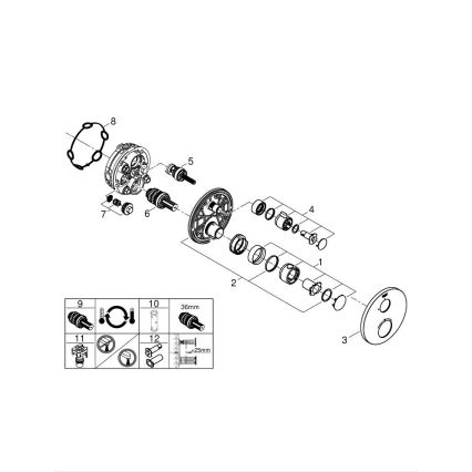 GROHE 24075000 - Miscelatore termostatico per doccia GROHTHERM, cromo lucido