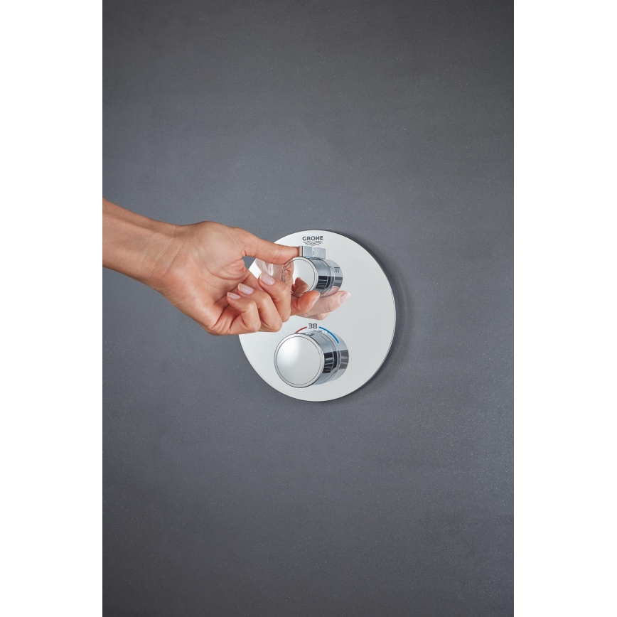GROHE 24076000 - GROHTHERM Thermostat-Duscharmatur, Hochglanz-Chrom