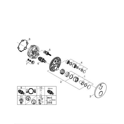 GROHE 24076000 - Mitigeur thermostatique de douche GROHTHERM, chrome brillant