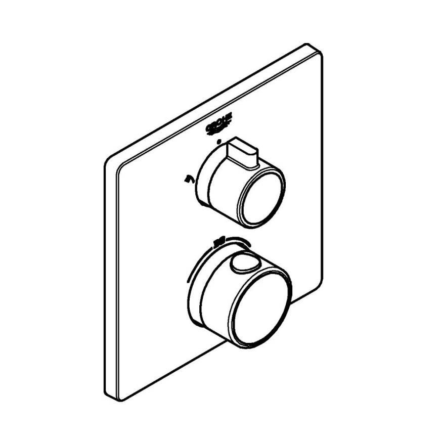 GROHE 24079000 - Thermostat-Duscharmatur GROHTHERM glänzender Chrom