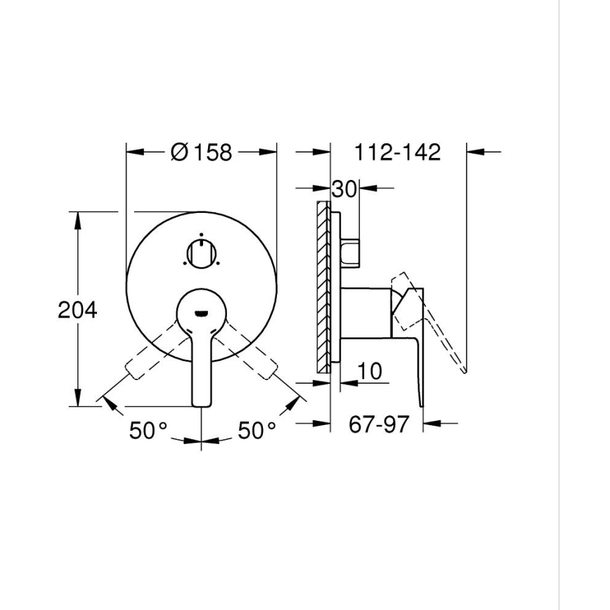 GROHE 24095001 - LINEARE Einhand-Waschtischmischer, glänzender Chrom