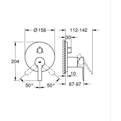 GROHE 24095001 - Mitigeur LINEARE, chrome poli