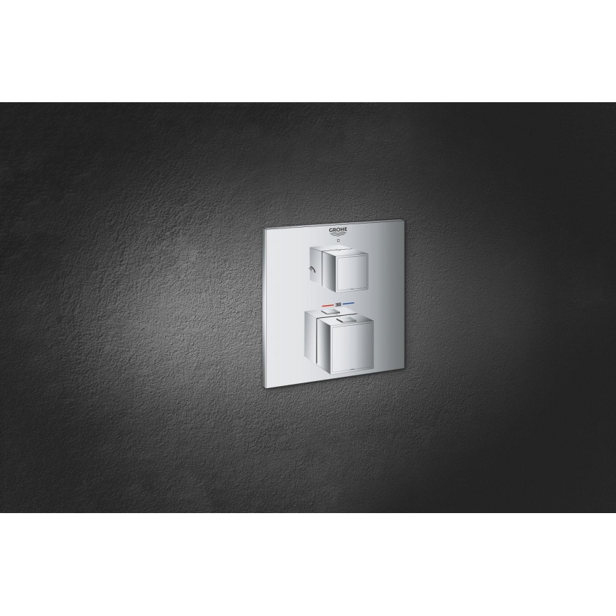 GROHE 24154000 - Mitigeur thermostatique GROHTHERM CUBE, chrome brillant