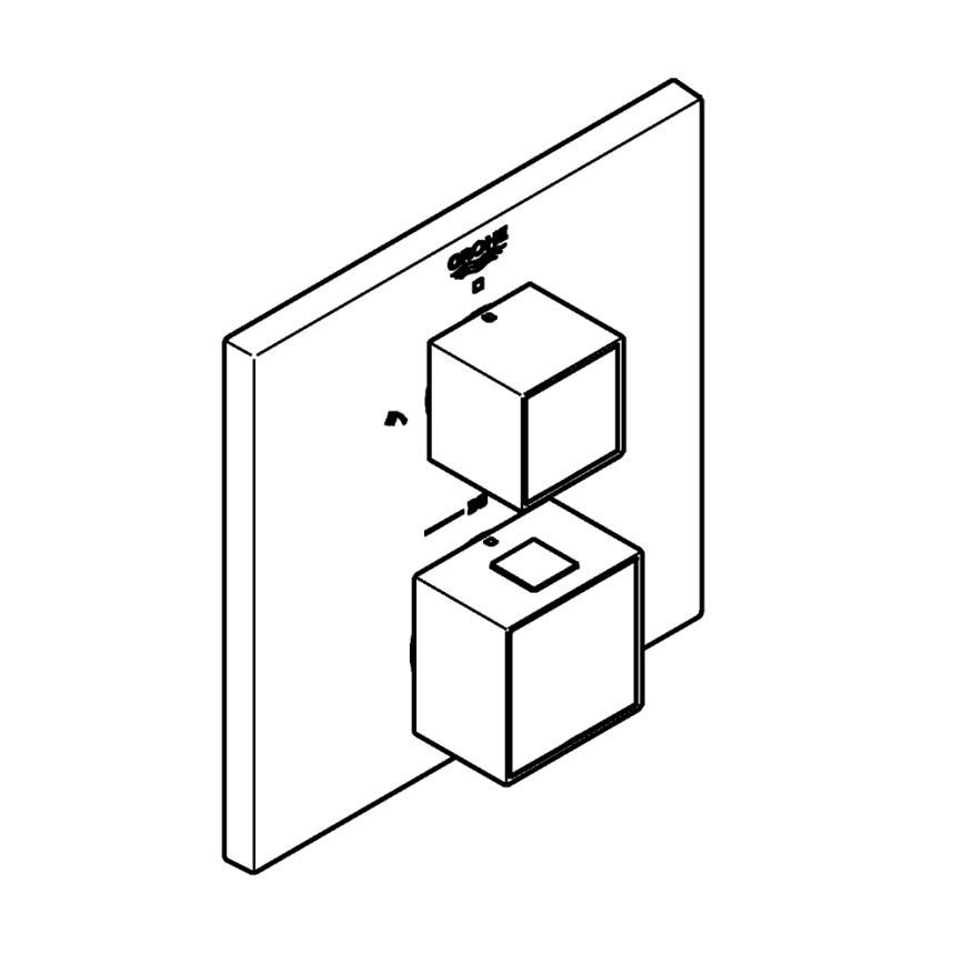 GROHE 24154000 - Thermostatarmatur GROHTHERM CUBE glänzender Chrom