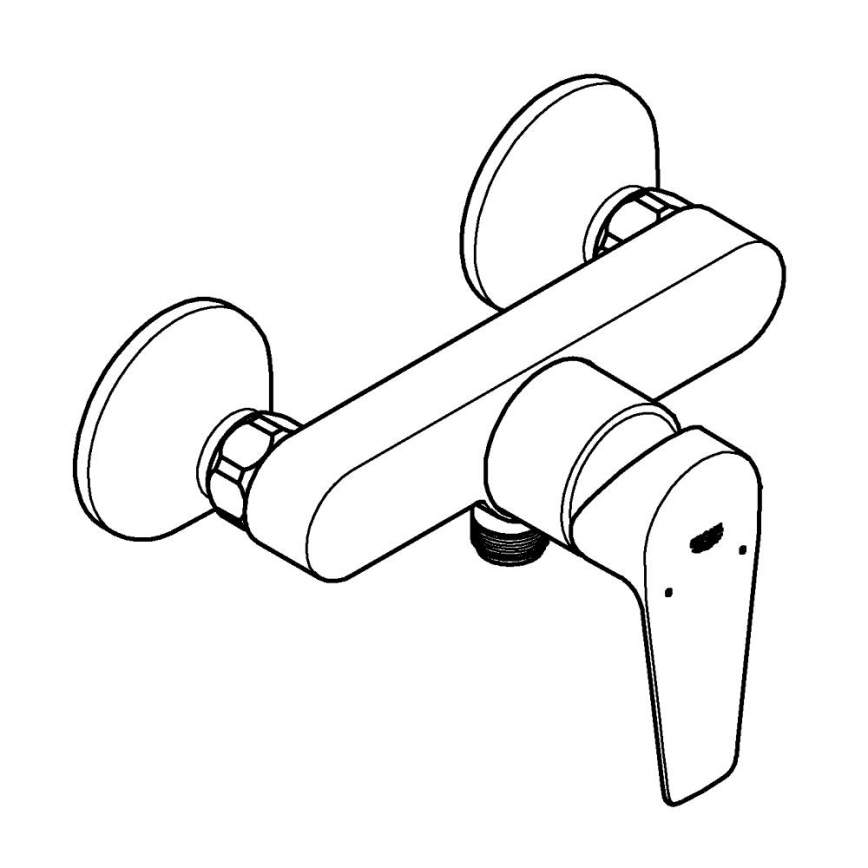 GROHE 24197001 - START EDGE DN 15 Miscelatore doccia, cromo lucido