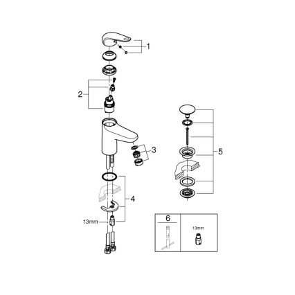 GROHE 24326001 - Miscelatore lavabo SWIFT DN 15, misura M, cromo lucido