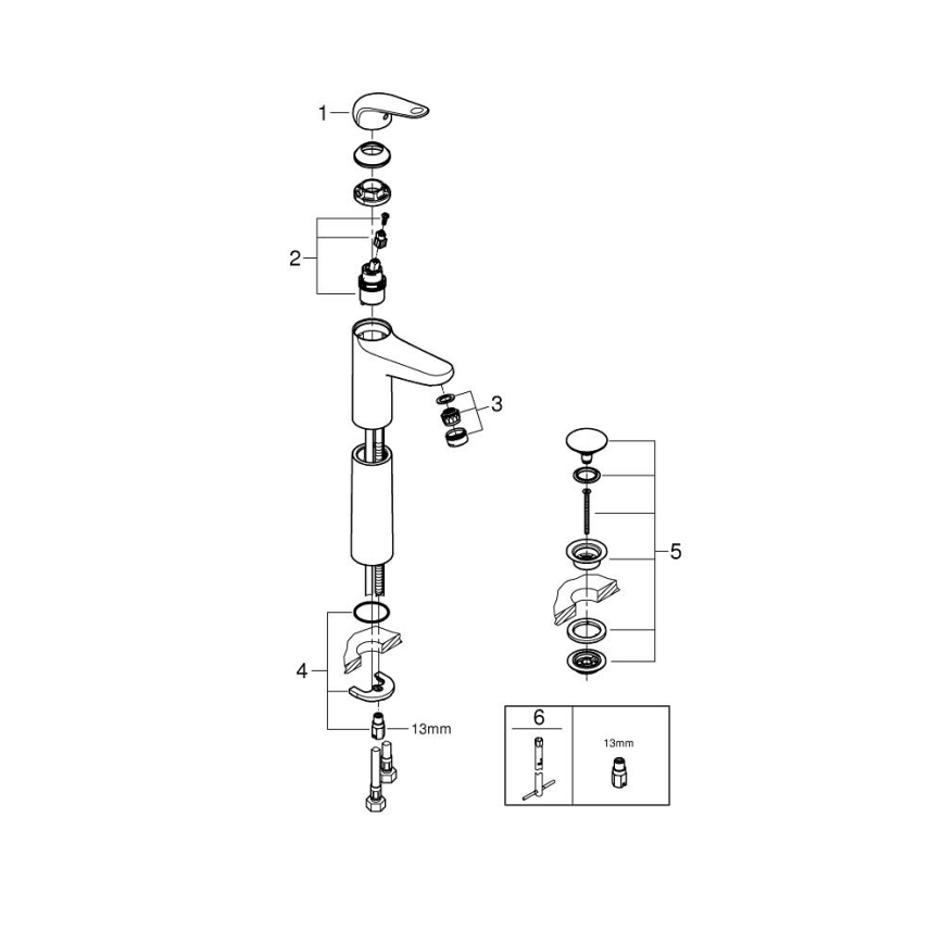 GROHE 24331001 - Miscelatore per lavabo SWIFT 319 mm cromo lucido