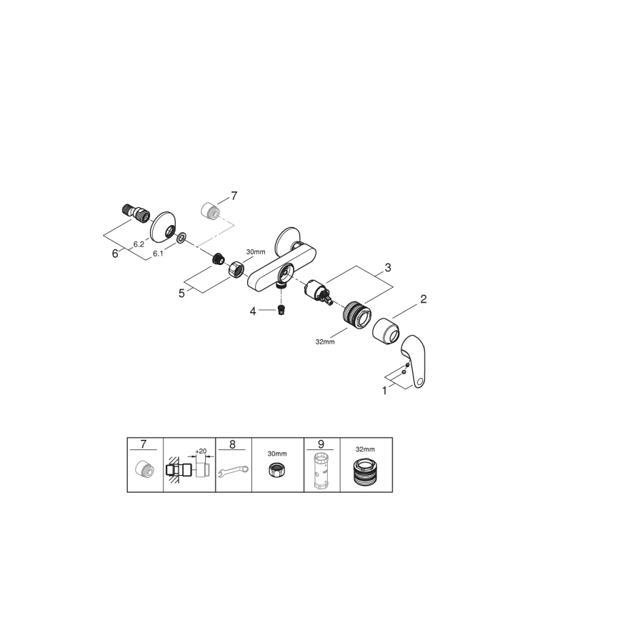 GROHE 24333001 - Miscelatore doccia SWIFT DN 15 cromato lucido