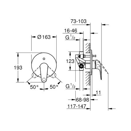 GROHE 24336001 - Badewannenarmatur SWIFT DN 15, glänzender Chrom