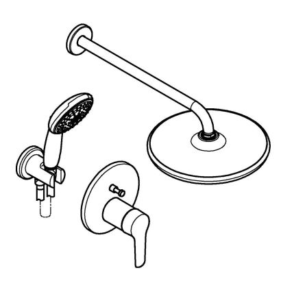 GROHE 25292000 - Sistema doccia da incasso Vitalio Start 250, finitura cromata