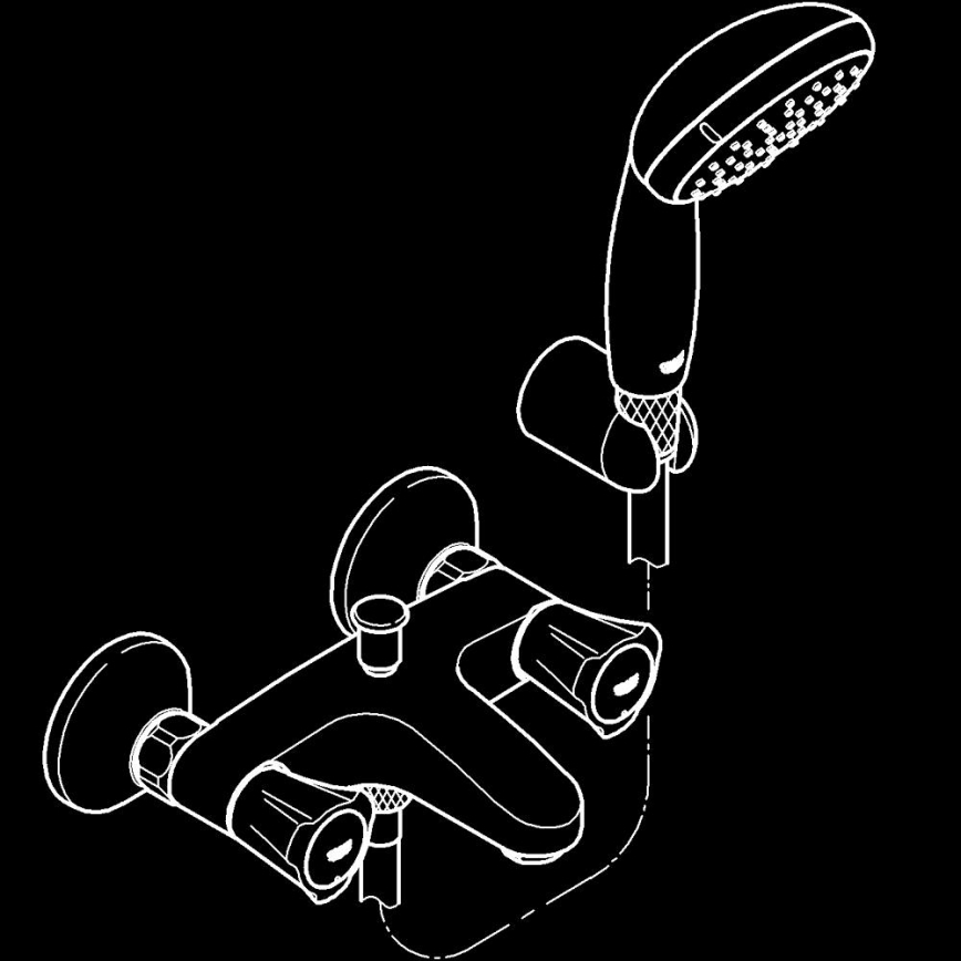 GROHE 2546010A - Miscelatore vasca COSTA L DN 15, cromo lucido