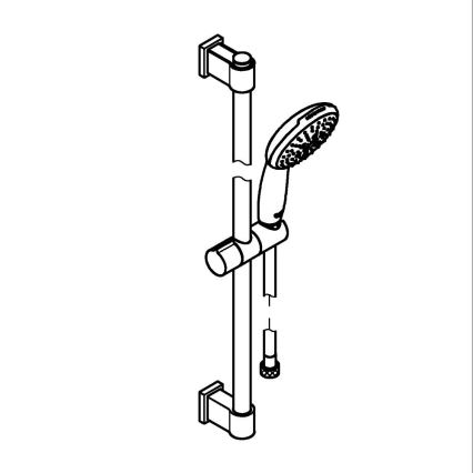 GROHE 26032001 - Ensemble de douche VITALIO START 110 600 mm chrome brillant