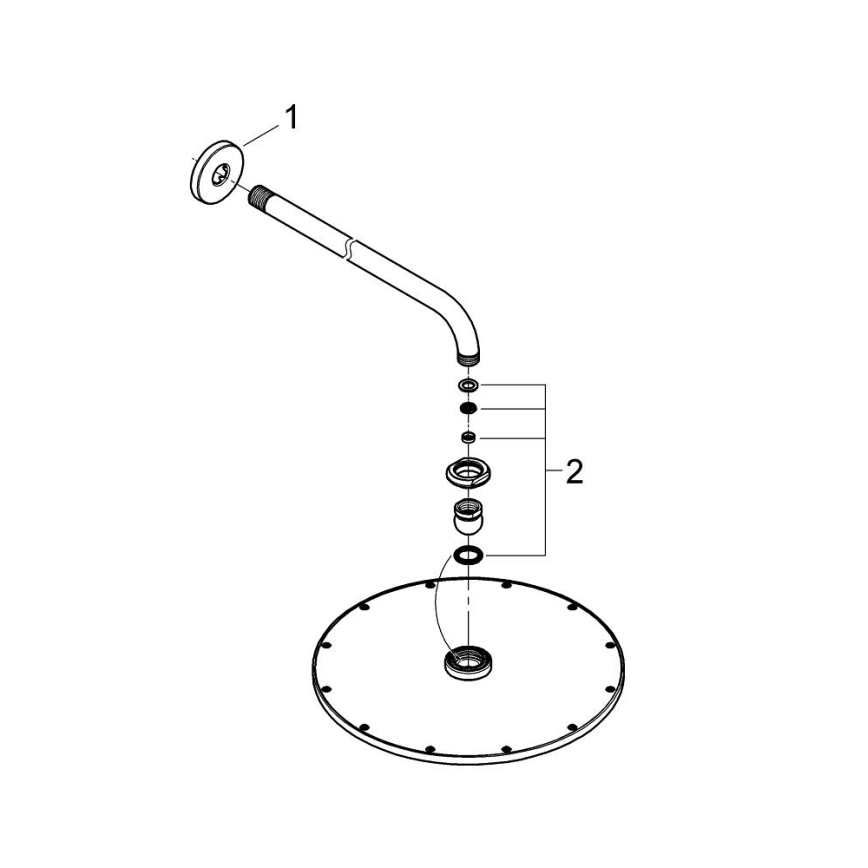 GROHE 26066AL0 - Kopfbrause RAINSHOWER COSMOPOLITAN 310 380 mm Graphit