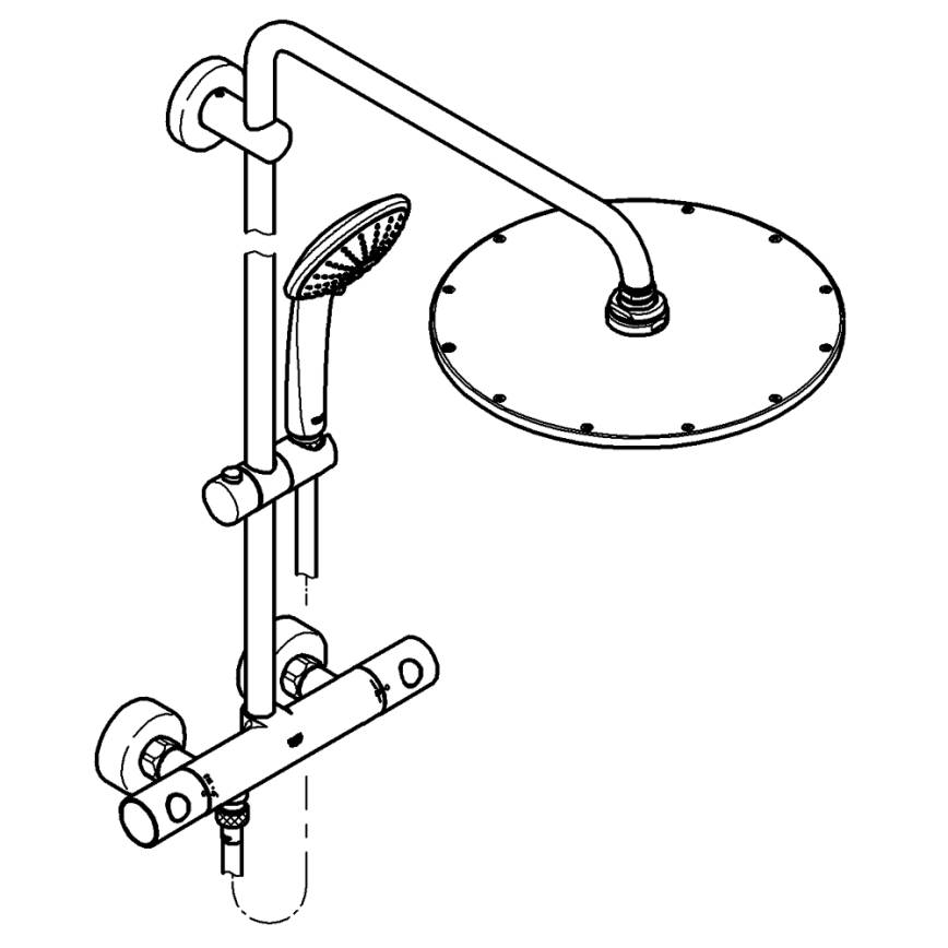 GROHE 26075GL0 - Système de douche EUPHORIA SYSTEM 310 450 mm doré