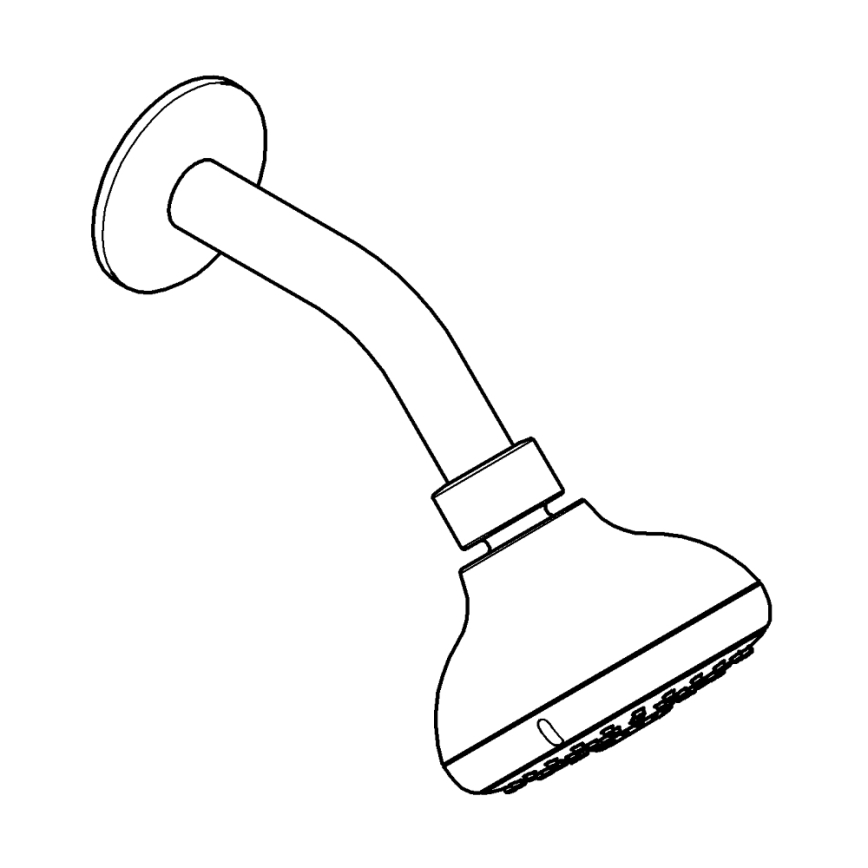 GROHE 26088001 - Tête de douche TEMPESTA 100 100 mm chromé brillant