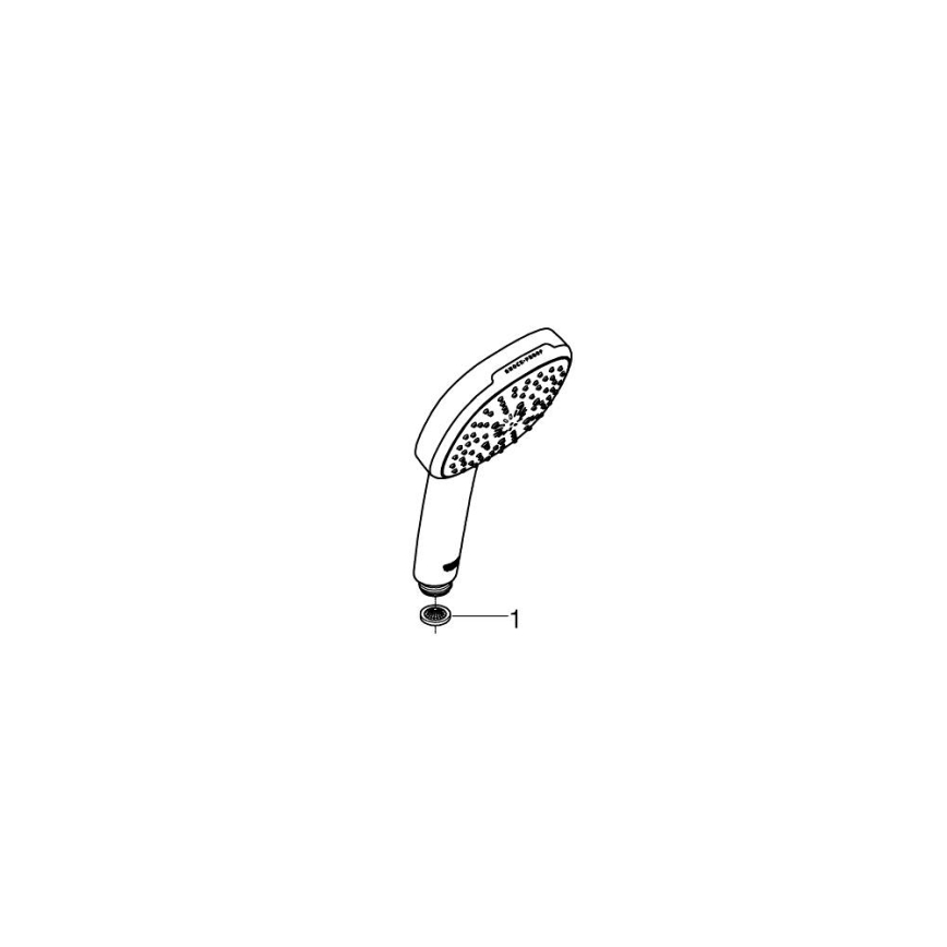 GROHE 26092001 - Douchette à main VITALIO COMFORT 110 × 110 mm, chrome brillant