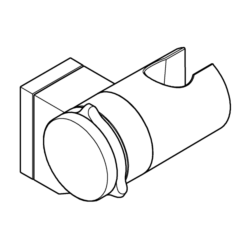 GROHE 261832431 - Support mural pour douche VITALIO UNIVERSAL noir