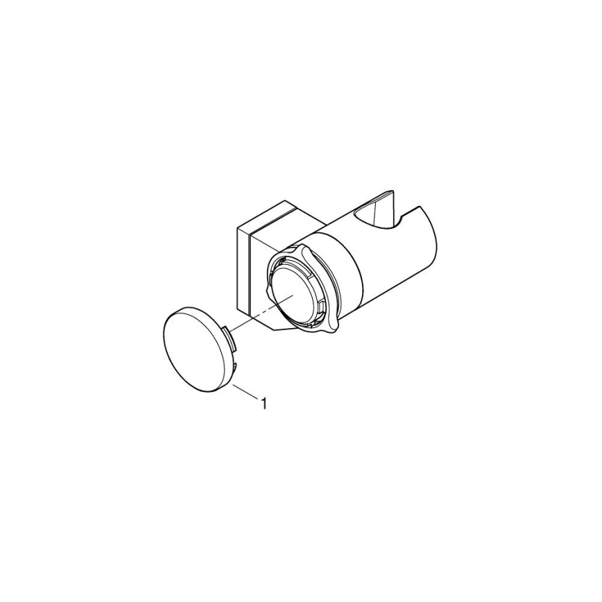 GROHE 261832431 - VITALIO UNIVERSAL Supporto doccia a parete, nero