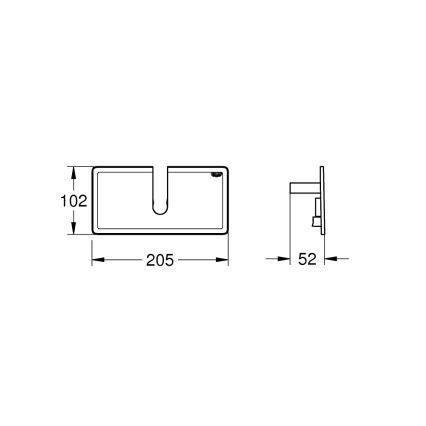 GROHE 26362LN1 - EUPHORIA-Ablage 150 mm, weiß