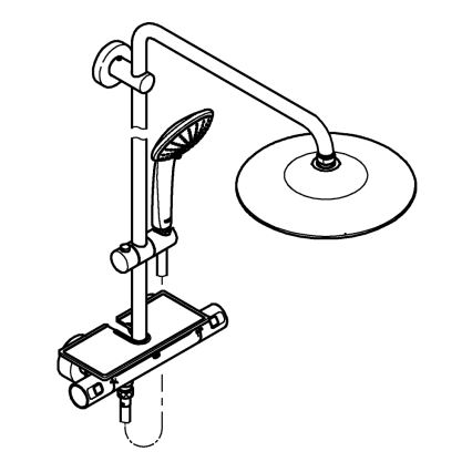 GROHE 26403001 - Sistema doccia VITALIO JOY 260 450 mm cromo lucido