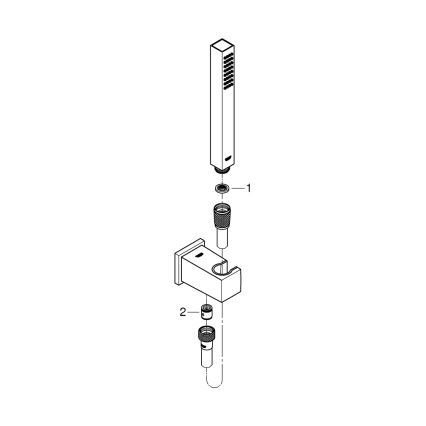 GROHE 26405000 - Set con fissaggio a parete EUPHORIA CUBE STICK 1250 mm cromo lucido