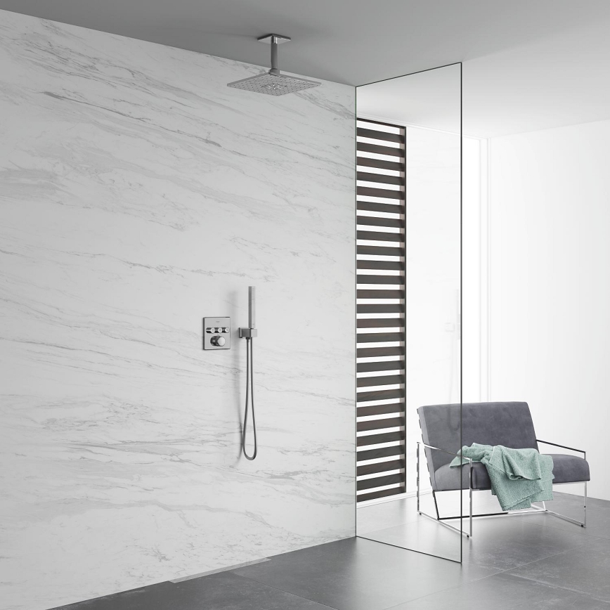 GROHE 26481000 - Kopfbrause-Set RAINSHOWER SMARTACTIVE 310 CUBE 310 mm Chrom