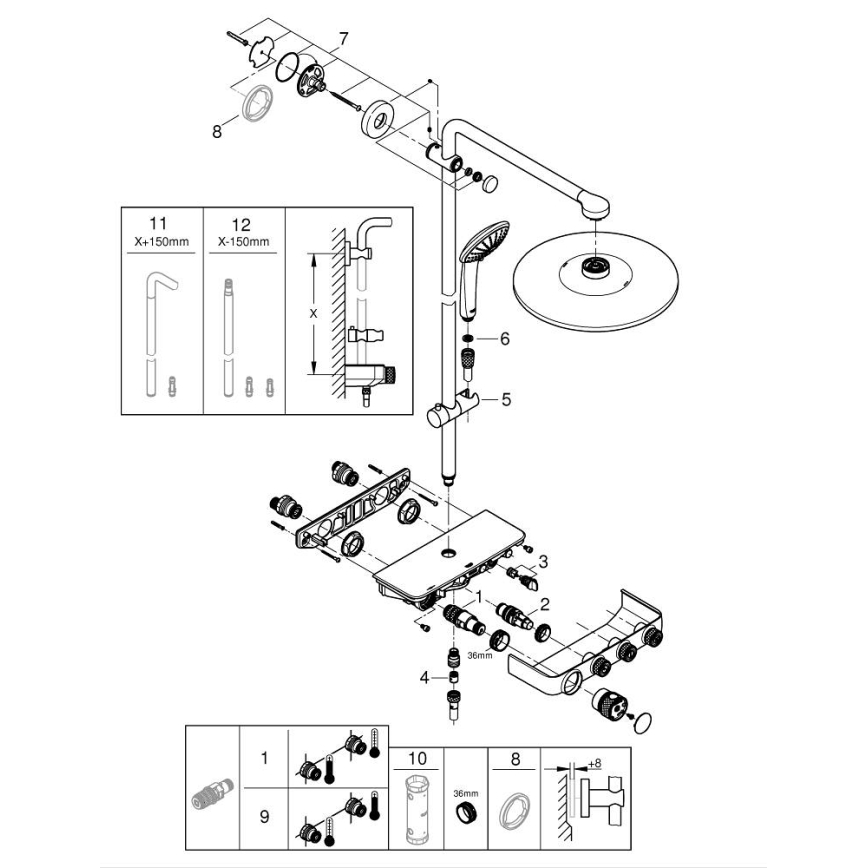 GROHE 26507000 - Duschsystem EUPHORIA SMARTCONTROL 310 DUO, glänzender Chrom