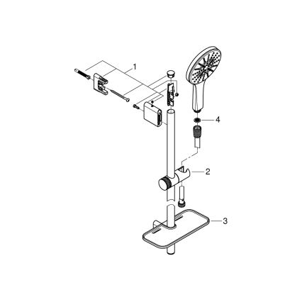 GROHE 26546000 - Set doccia RAINSHOWER SMARTACTIVE 600 mm, cromato lucido